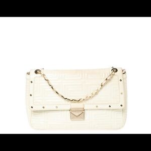 Versace
Gianni White Quilted Patent Leather Flap Shoulder Bag